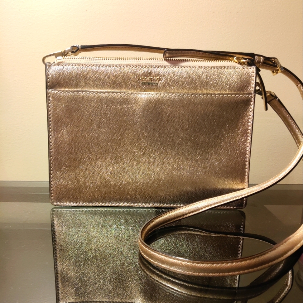 Kate Spade Metallic Gold Crossbody